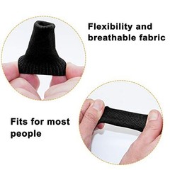 10PCS Finger Sleeves Thumb Splint Brace Compression Support Pain Relief Black