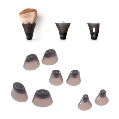 1Pairs XS/S/M/L Black Hearing Aid Ear Tips Soft Replacement Earplugs In-Ear