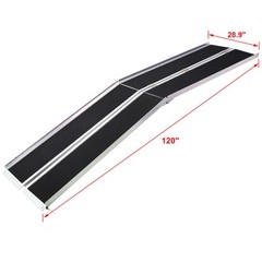 10FT Portable Aluminum Non Skid Wheelchair Ramp Foldable Mobility 700LBS