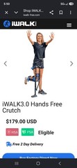 iWALK iWALK 3.0 Hands-Free Crutch Adjustable Height Black/Blue