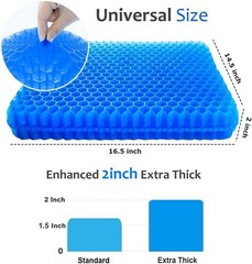 Gel Seat Cushion for Long Sitting, Extra Thick Gel Cushion for Wheelchair Soft C