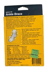 Futuro Spirl Lift Small Ankle Brace 004502 Vintage 1983 W/Box And Instructions