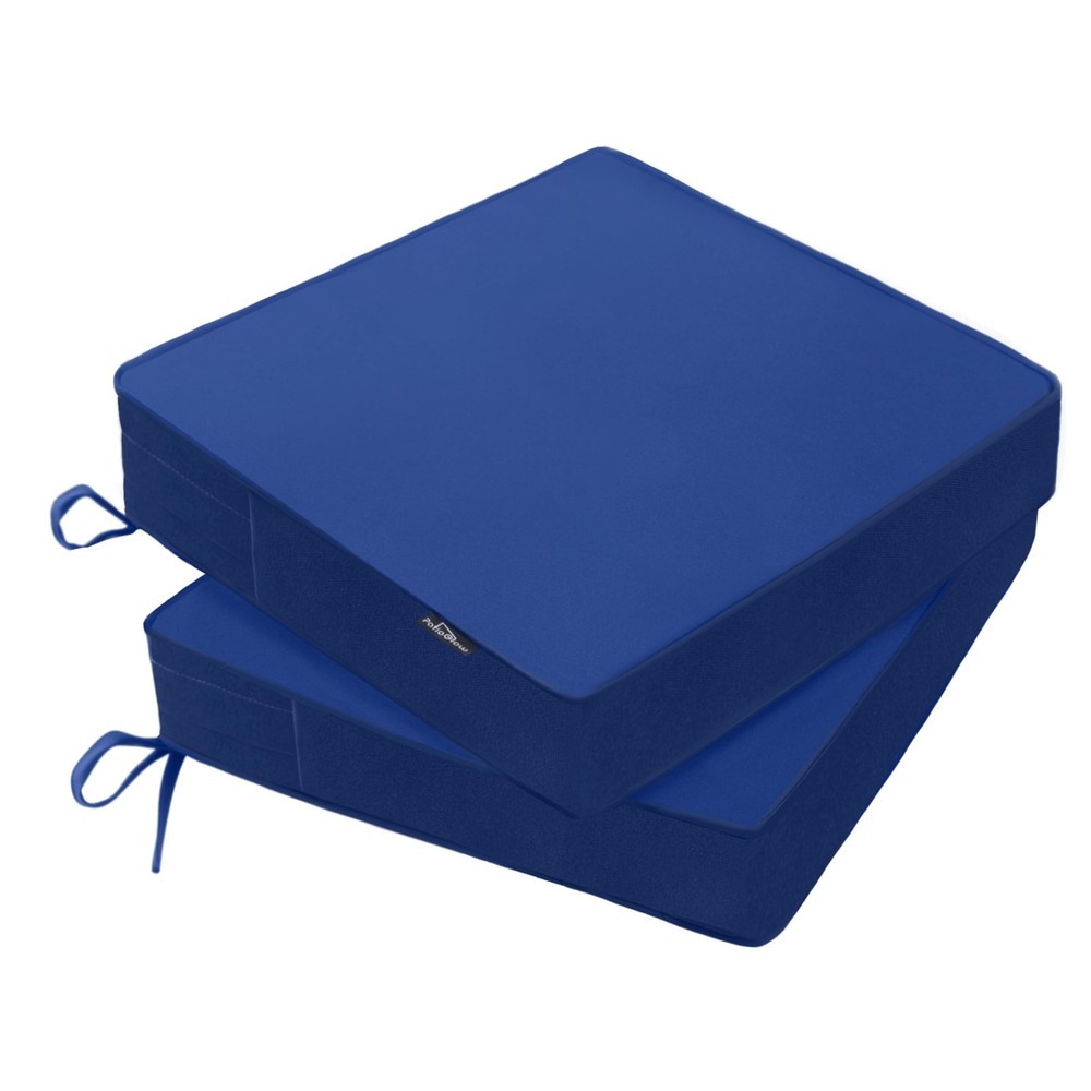 PatioGlow Outdoor Chair Cushions 22 x 22 x 3 Inch, 22″ x x 3″, Blue