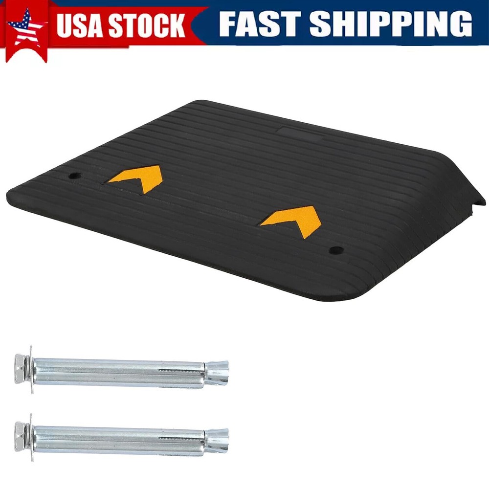 4″ Rise Rubber Threshold Ramp Doorway Wheelchair Ramp Heavy Duty Car Rubber Ramp