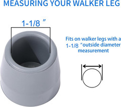 4PCS Walker Tips 1 1/8 “ Heavy Duty Replacement Rubber Tips for Walkers, Commod
