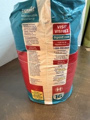 Depend Refastenable Underwear Brief Super Plus Absorbency 16 Pack 2002 L/XL