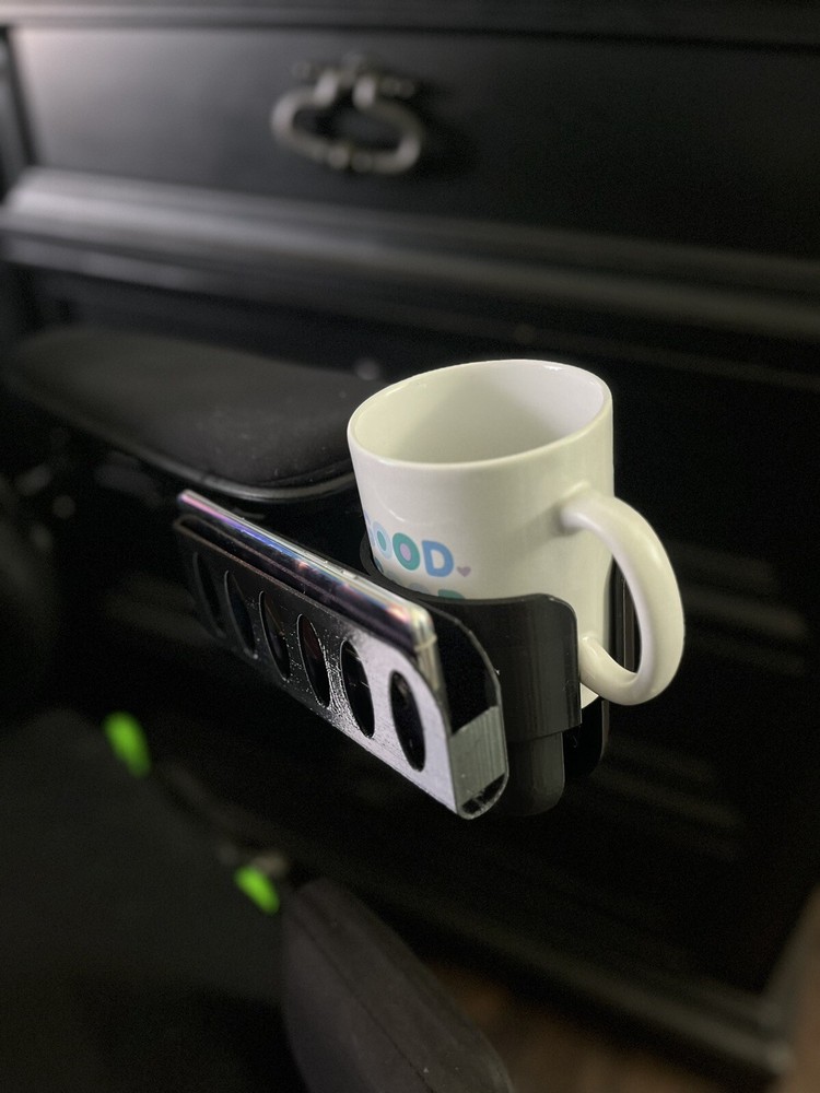 Cup Holder and Phone Basket Set Designed for Permobil Power Wheelchairs