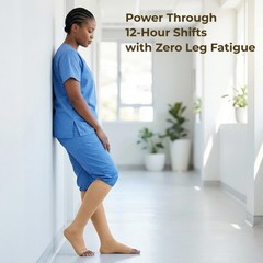 MGANG 20-30 mmHg Medical Compression Socks Large, 1 Pair Beige + 1