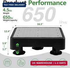 COOL-ANGLE Adjustable Step Stool for Adults & Seniors, 650LBS Heavy Duty Bed Ste