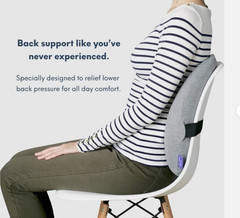 Cushion Lab Extra Dense Lumbar Pillow Patented Ergonomic Multi-Region Back Pain
