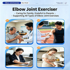 Adjustable Elbow Exerciser, 6-Speed CPM Machine for Post-Surgery Injury Recovery