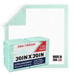 100 30″ X 30″ Quilted Super Absorbent Thick Disposable Bed Pads Underpads Chux