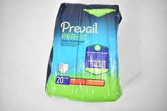 Lot of 40 Prevail Per Fit Unisex Incontinence Underwear Medium Size Extra Absorb