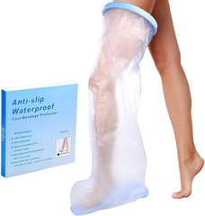 Shower Watertight Foot Protector,Extra Wide Full Leg Cast Cover, Adult Leg Ca…
