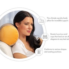Microbead Bolster Pillow for Neck and Shoulder Support, Lightweight Cylindrical