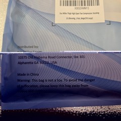 Doc Miller Thigh High Open Toe Compression Stockings 15-20mmHg XXL Beige 1 Pair