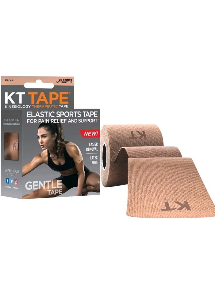 KT Tape Gentle 10″ Cotton Precut Kinesiology Therapeutic Sports Roll – Beige
