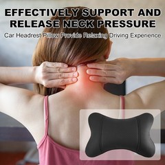 2 Pack Car Neck Pillow 7×11 Inches PU Leather 3.2″ Thick – Pain Relief