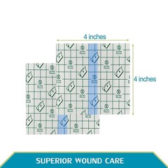 50 Pcs Chest Port Shower Cover 4 x 4 Inch (Pack of 50), Transparent