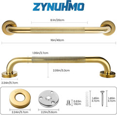 Grab Bars for Shower, 2 Pack 16 Inch anti Slip Stainless Steel Bathroom Safety