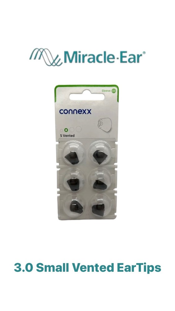 Miracle-Ear 3.0 Sleeves/Eartips Latest Generation Size Small Vented (6 pack)