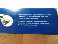 Carex 24″ Bath Grab Bar Holds 250 Lbs Diamond Knurled Texture For Grip ~ New