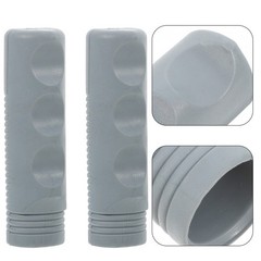 2Pcs Reusable PVC Wheelchair Handlebar Grips for Transport Chairs Grey