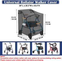 Walker Covers Waterproof，Heavy Duty 420D Cover for Rollator Walker,Universal Cov