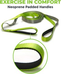 Stretching Strap with Exercise Poster for Improved Flexibility and Strength