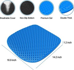 Ultimate Comfort Gel Seat Cushion for Long Sitting – Waterproof & Soft
