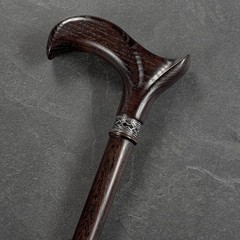 Fashionable Ergonomic Cane – Handmade 36″ Wooden Walking Stick with Wrist Strap