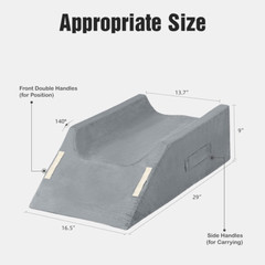 LightEase Post-Surgery Leg, Knee, Ankle Elevation Double Wedge Pillow for Injure