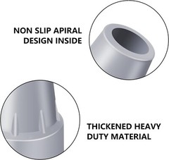 „Crutch Tips 4-Pack 7/8 Inch Upgrade Heavy Duty Rubber Crutch Accessories Repl..