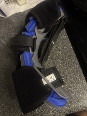Aircast Ankle & Foot Brace Stabilization Adjustable Size S Gray Blue Black