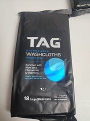 6 Packs Tag Disposable Washcloths 18 Large Per Pack Not Flushable Alcohol Free