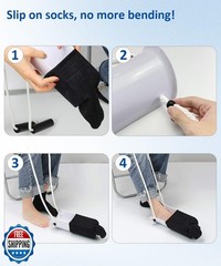 Osanchan Sock Aids for Putting On Socks, No Bending Flexible Sock Aid Device