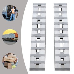 2pcs Aluminum Trailer Ramps Truck Car Auto Trailer Ramps Loading Ramps 6000lbs