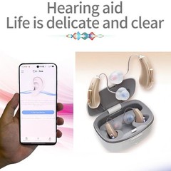 OTC Bluetooth APP Rechargeable Hearing Aids For Seniors RIC With Music Streaming