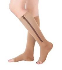 New Compression Copper Zipper Socks Men’s Women’s Graduated Support Stockings