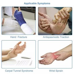 2Pc Adjustable Resting Hand Splint Stroke Hand Splint for Sprain Finger Training