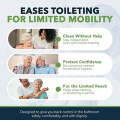 Multipurpose Toilet Aids – 20″ Inch Wiping Aid Toileting for Women & Men, But…