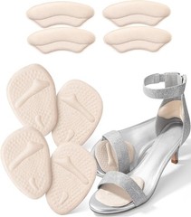 Dr. JK’s 8 Pcs Beige Metatarsal Pads, Invisible Cushioning for Heels & Sandals