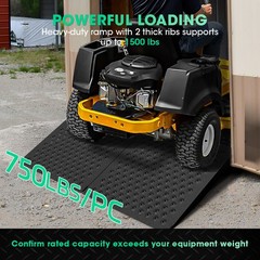 VNN 36″ x 24″ Shed Ramp for Riding Mower 750LB Anti-Slip Punch Plate Ramp Alloy