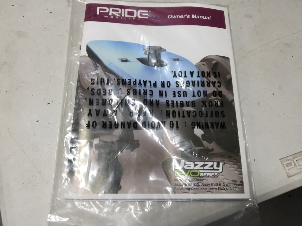 Owners Manual for Pride Jazzy EVO 613 Power Chairs