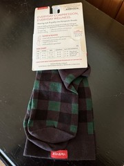 Vim Vigr Plaid Compression Socks Size S/M Nylon Moisture Wicking 15-20 mmHg