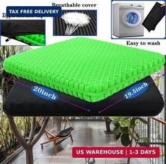 Plus Size Gel Seat Cushion for Long Sitting, Extra Large and Thick, Seat Cushion