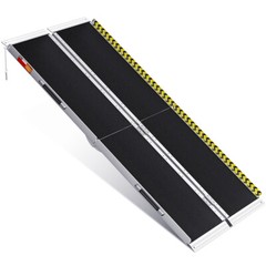 2-10ft Aluminum Multi-Folding Wheelchair Scooter Mobility Ramp Portable Non-Slip
