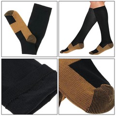 (6 Pairs) Compression Socks Hg Knee High Copper Mens / Womens S-XXL USA