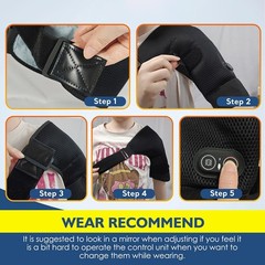 Cordless Shoulder Massager Pain Relief with 3 Vibration Modes & 3 Heating Levels