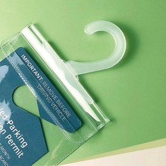 2-Pack Clear Protective Cover for Disabled Parking Placard Hanging Sleeve Holder